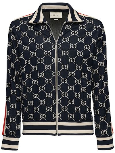 giacca zip gucci uomo|Giacca sportiva gg supreme jacquard con zip .